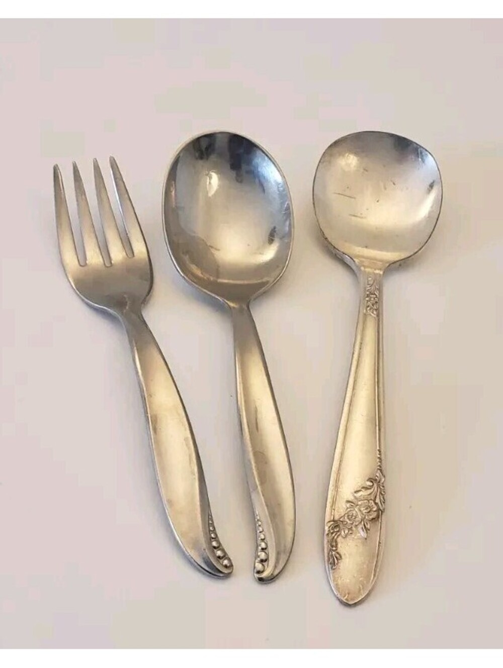 VTG International Stainless Deluxe Tutor Plate Oneida Baby Fork Spoon